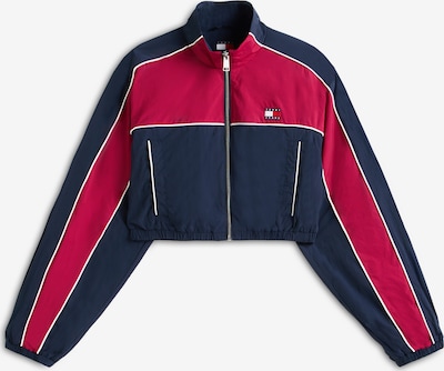 Demisezoninė striukė iš Tommy Jeans, spalva – tamsiai mėlyna / avietinė / balta, Prekių apžvalga