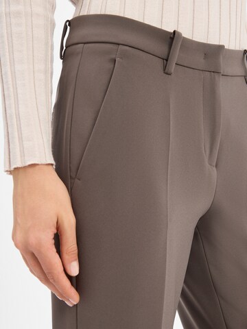 Cambio Regular Trousers with creases 'Krystal' in Green