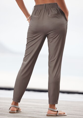 LASCANA - Tapered Pantalón en gris