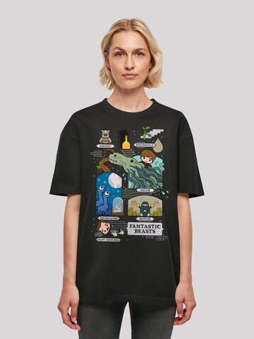 T-shirt oversize 'Fantastic Beasts 2 Chibi Newt' F4NT4STIC en noir : devant
