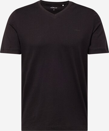 s.Oliver T-shirt i svart: framsida
