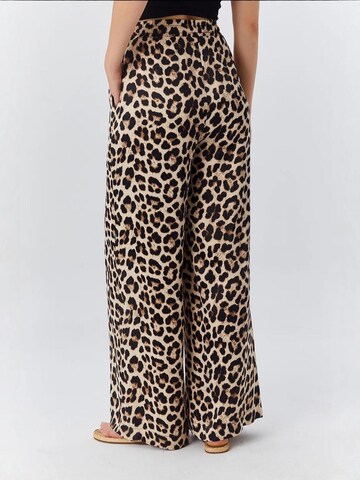 Wide Leg Pantalon MixRay en beige