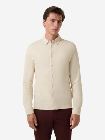 BOGNER Slim Fit Hemd 'Franz' in Beige: Vorderseite