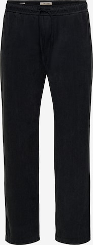 Loosefit Pantaloni 'ONSFADE' di Only & Sons in nero: frontale