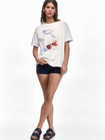 T-shirt Pull&Bear en blanc