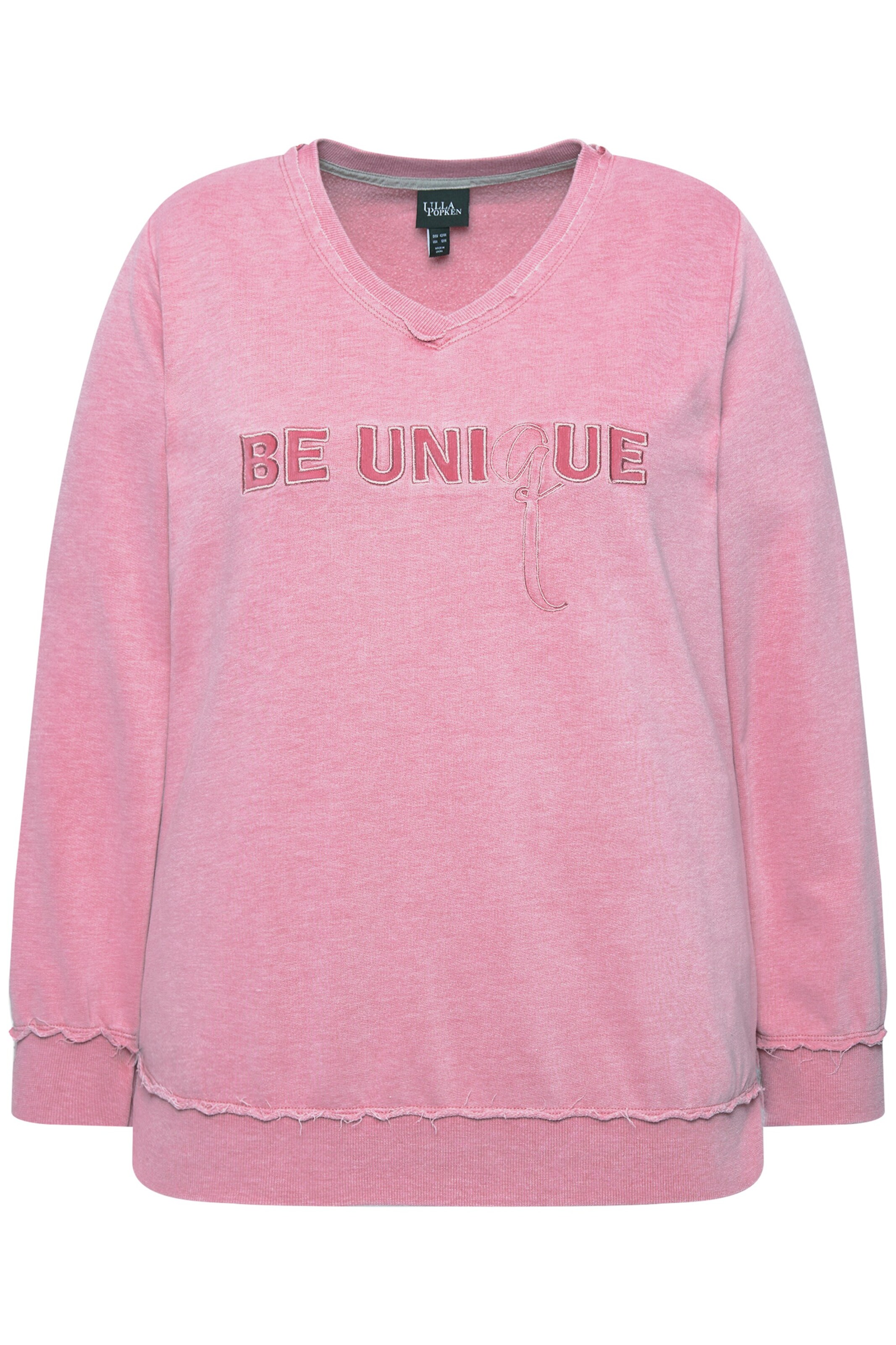 Ulla Popken Sweatshirt in Roze: voorkant