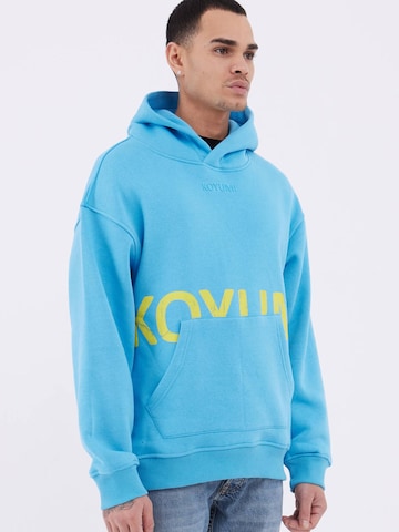 Koyumi Sweatshirt 'Unisex Oversize Hoodie – 3-Faden Stoff, innen angeraut 'Suheyla Love it'' in Blue