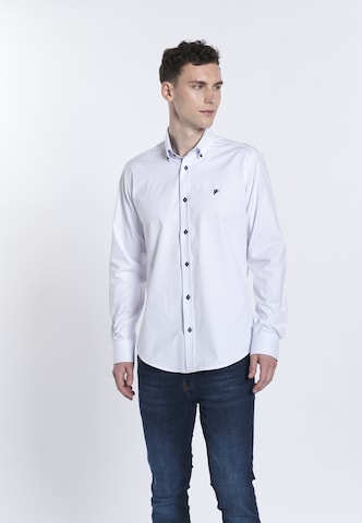 DENIM CULTURE Regular fit Button Up Shirt 'MILAN' in Blue