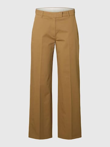 Wide leg Pantaloni con piega frontale di SELECTED in marrone