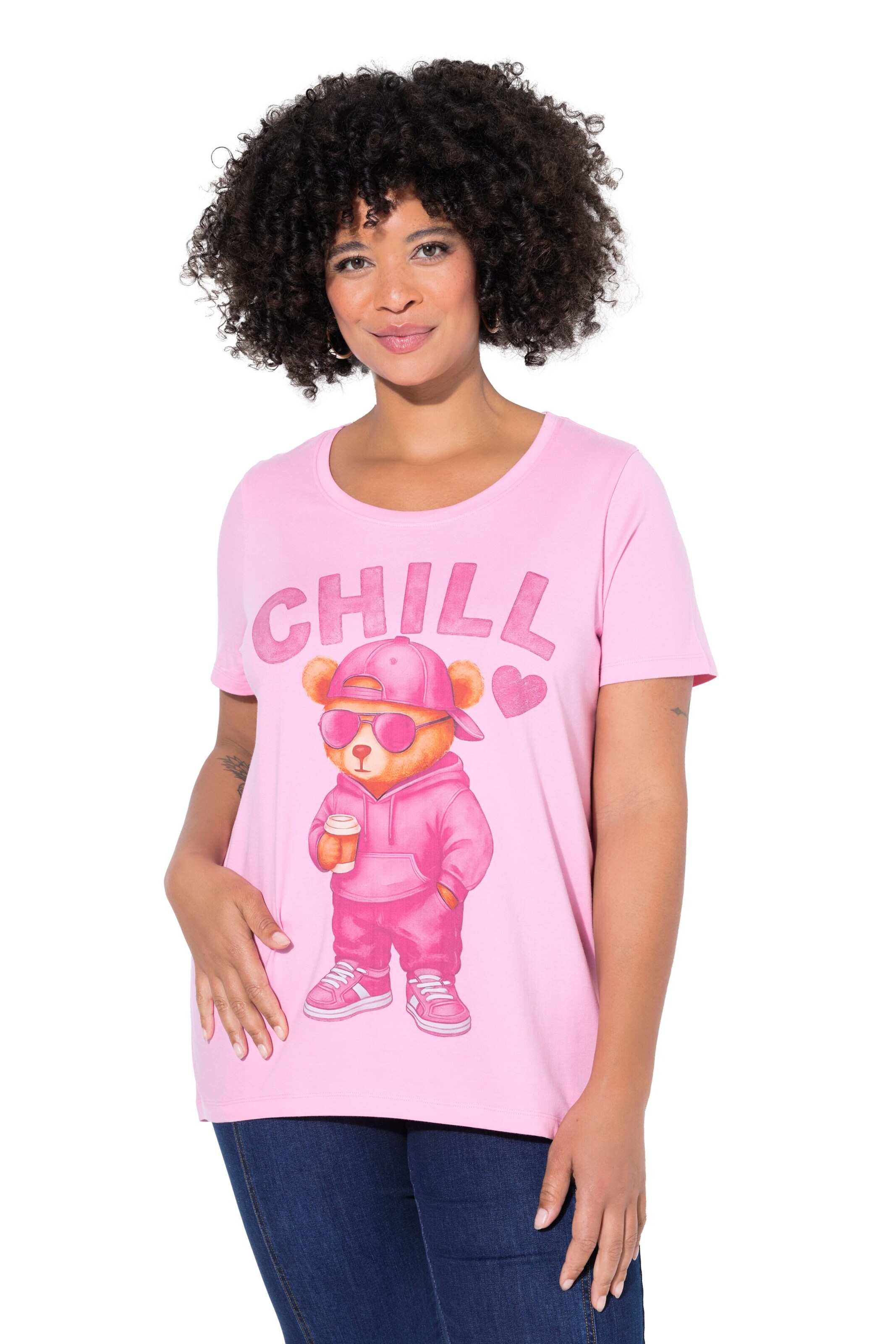 T-shirt Angel of Style en rose : devant