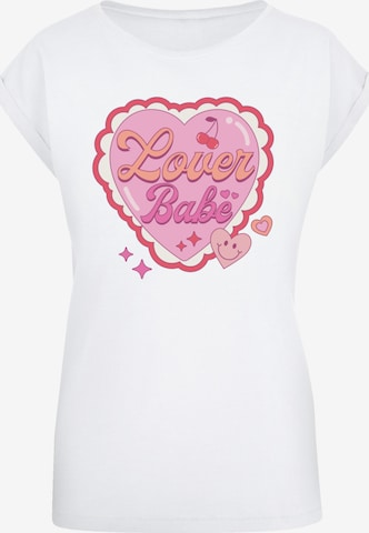 F4NT4STIC Shirt 'Lover Babe Valentinstag' in White: front
