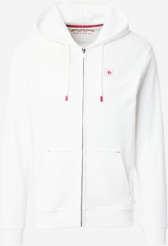 SCOTCH & SODA Sweat jacket 'Essential' in White: front