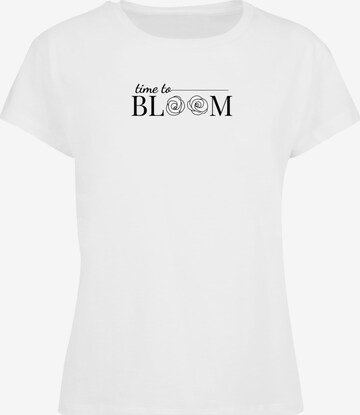 T-shirt 'Pretty Time To Bloom' Merchcode en blanc : devant