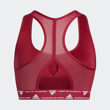 ADIDAS SPORTSWEAR - Soutien Bustier Soutien de desporto 'Powerreact' em vermelho