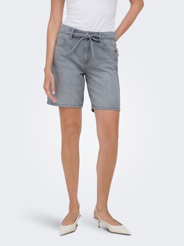 ONLY Wide leg Jeans 'ONLLumi' in Grijs: voorkant