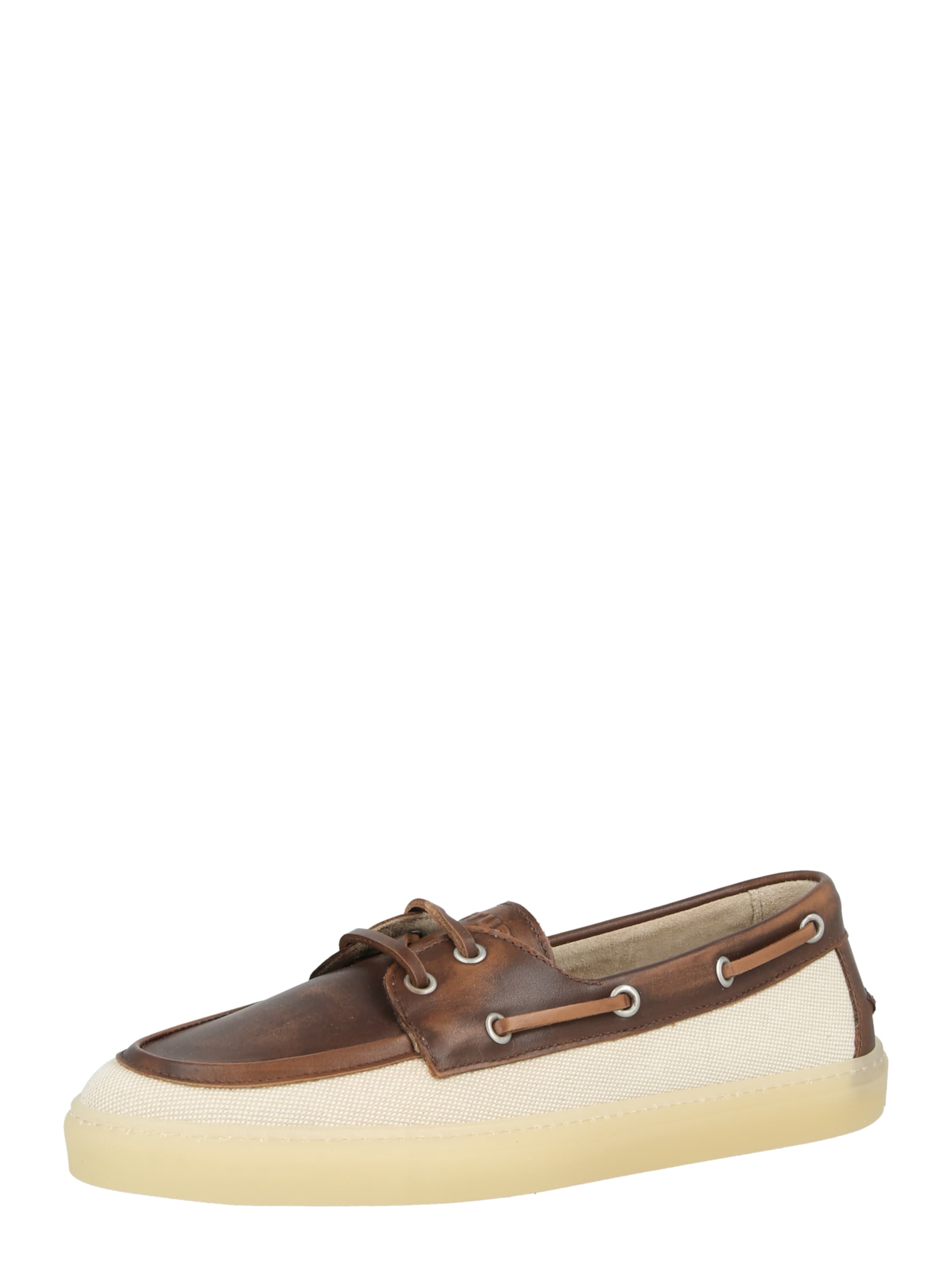 Copenhagen Studios Mocassins '160' in de kleur Crème / Donkerbruin, Productweergave