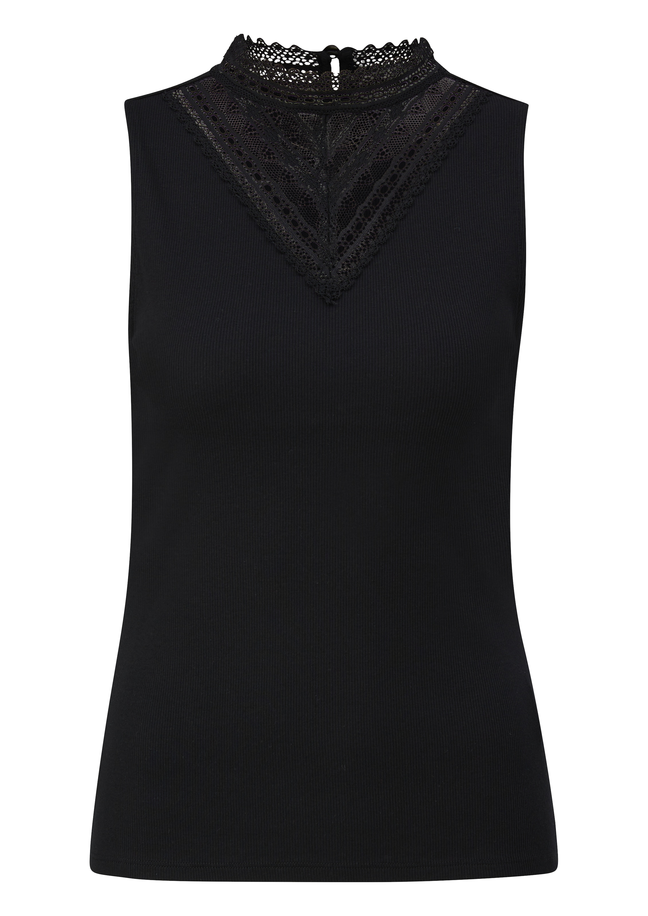 QS Top in Zwart: voorkant