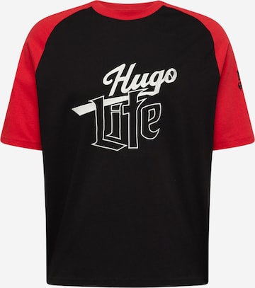 HUGO Red Tričko 'Dilife' – černá: přední strana