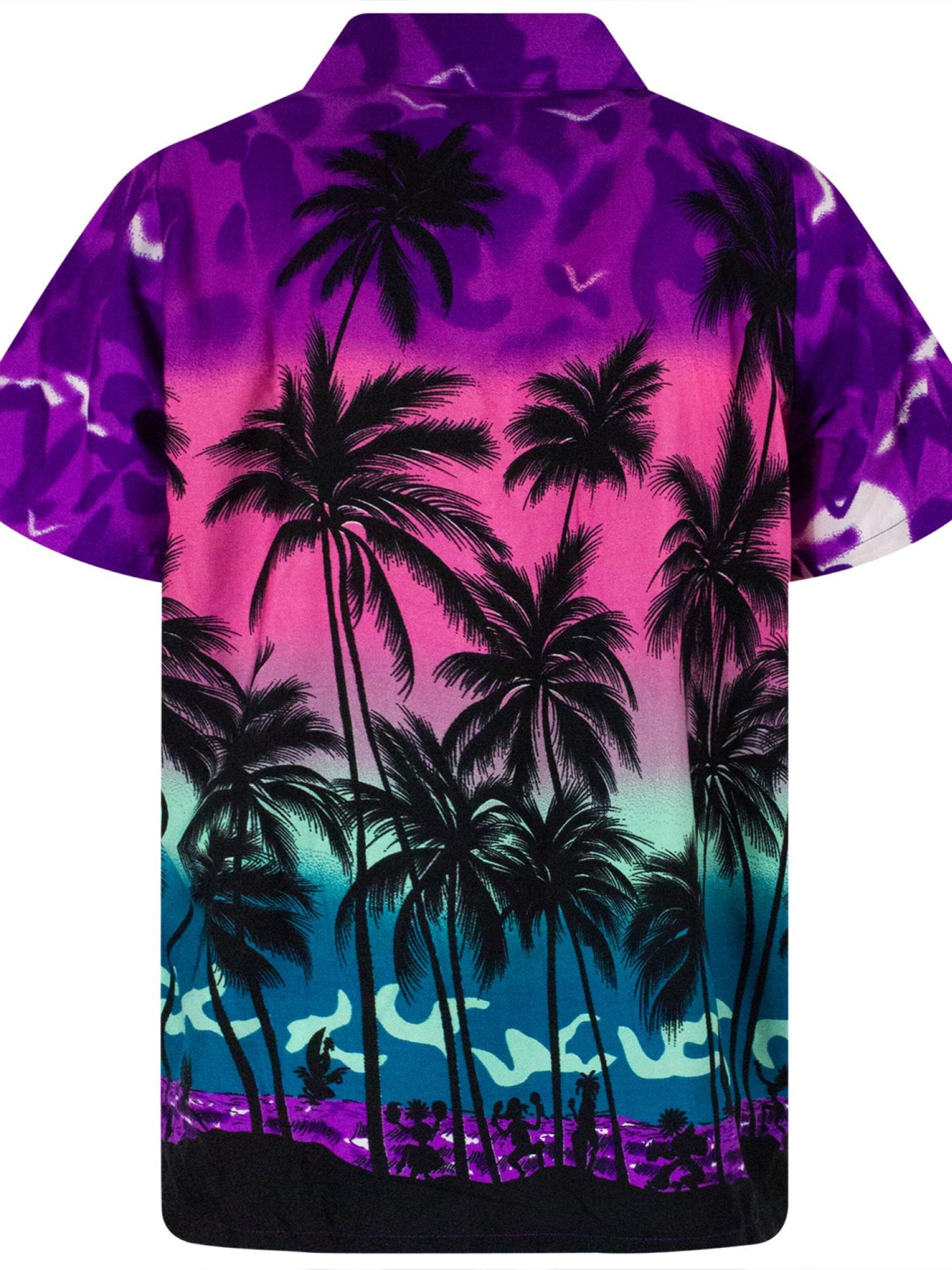 King Kameha Shirt 'Beach Eclectic'‌‌‌‌‌‌‌ in Lila