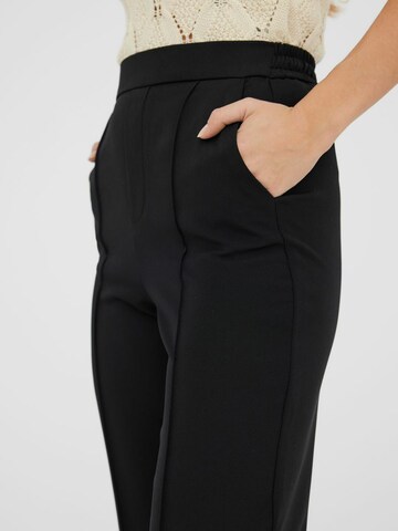 VERO MODA Regular Trousers with creases 'Svala' in Black