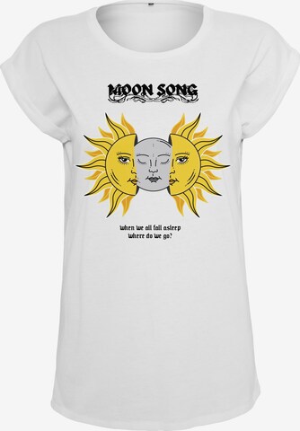 Merchcode Shirt 'Moon Song' in Wit: voorkant