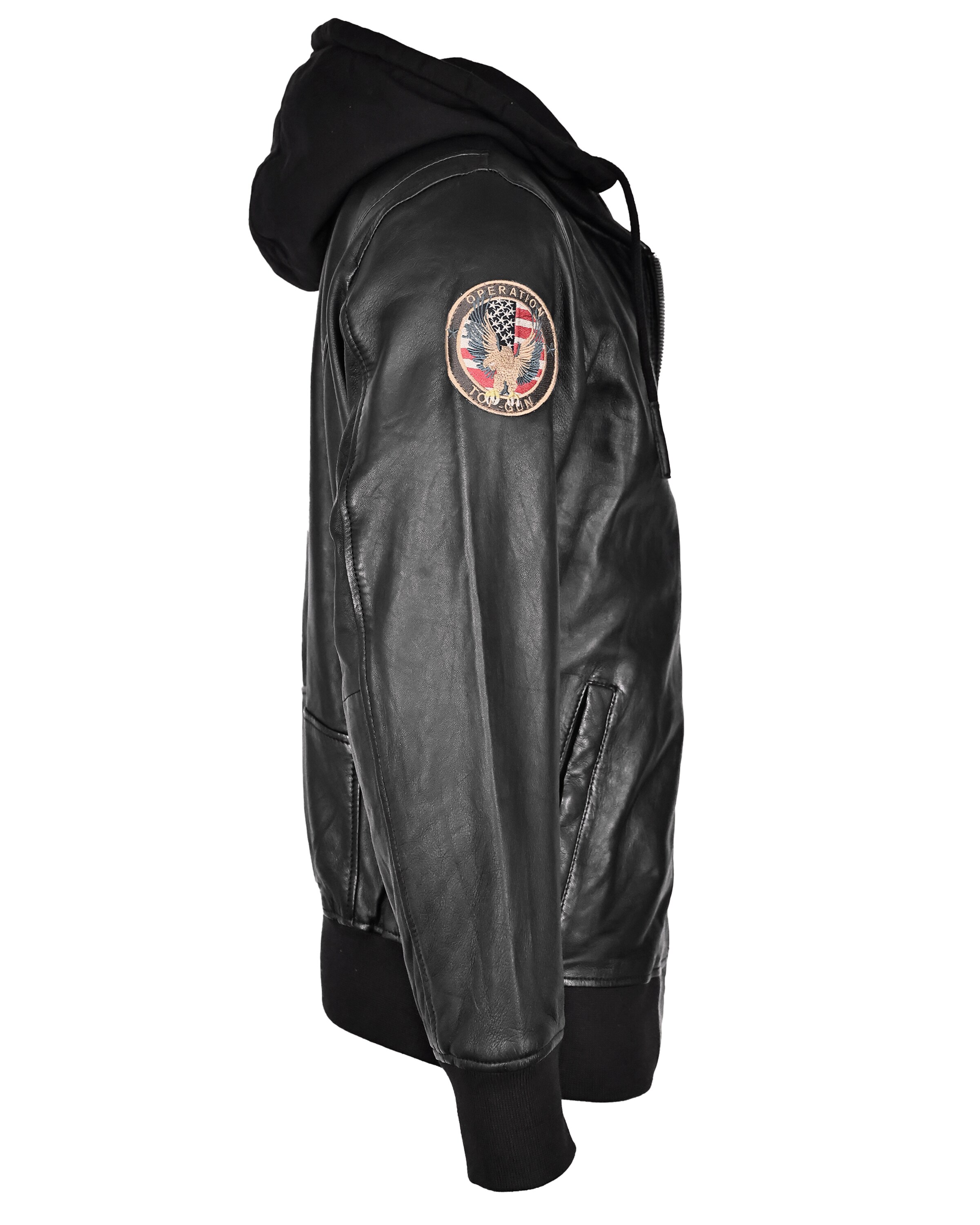 TOP GUN Between-season jacket ' TG20212111 ' in Black: front