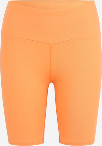 Hey Honey Skinny Workout Pants in Orange: front