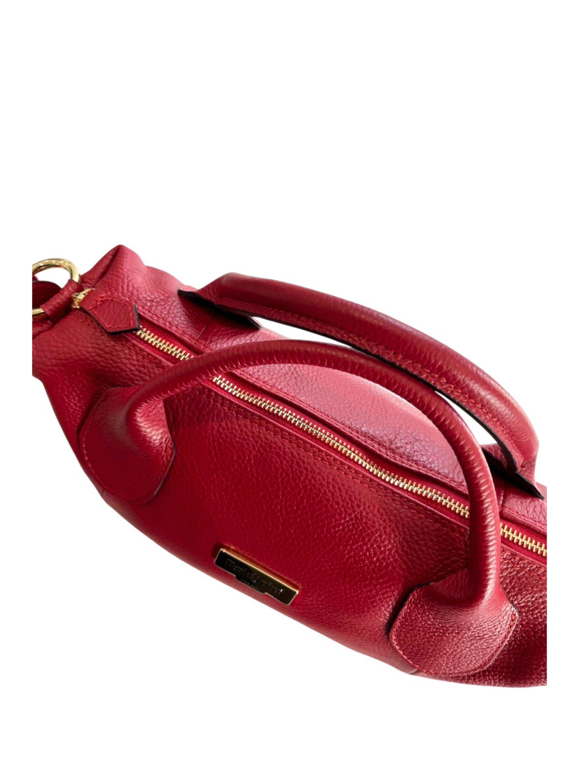 Borsa a mano 'Borsa a Mano Donna Pelle Vacchetta 100% - Modello Lucca Baldinini' di Baldinini Trend in rosso