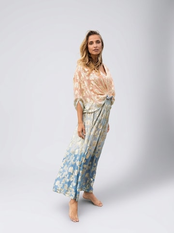 Miss June Dress 'Caftan Long Pastel' in Blue
