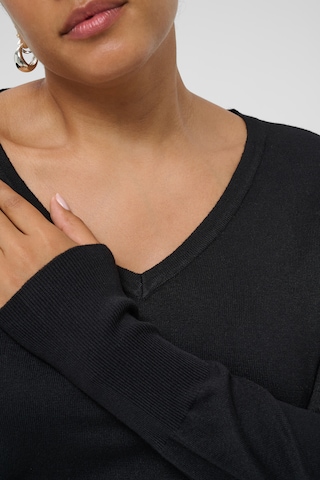 KAFFE CURVE Sweter w kolorze czarny