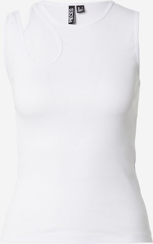 Top 'Donsa' di PIECES in bianco: frontale