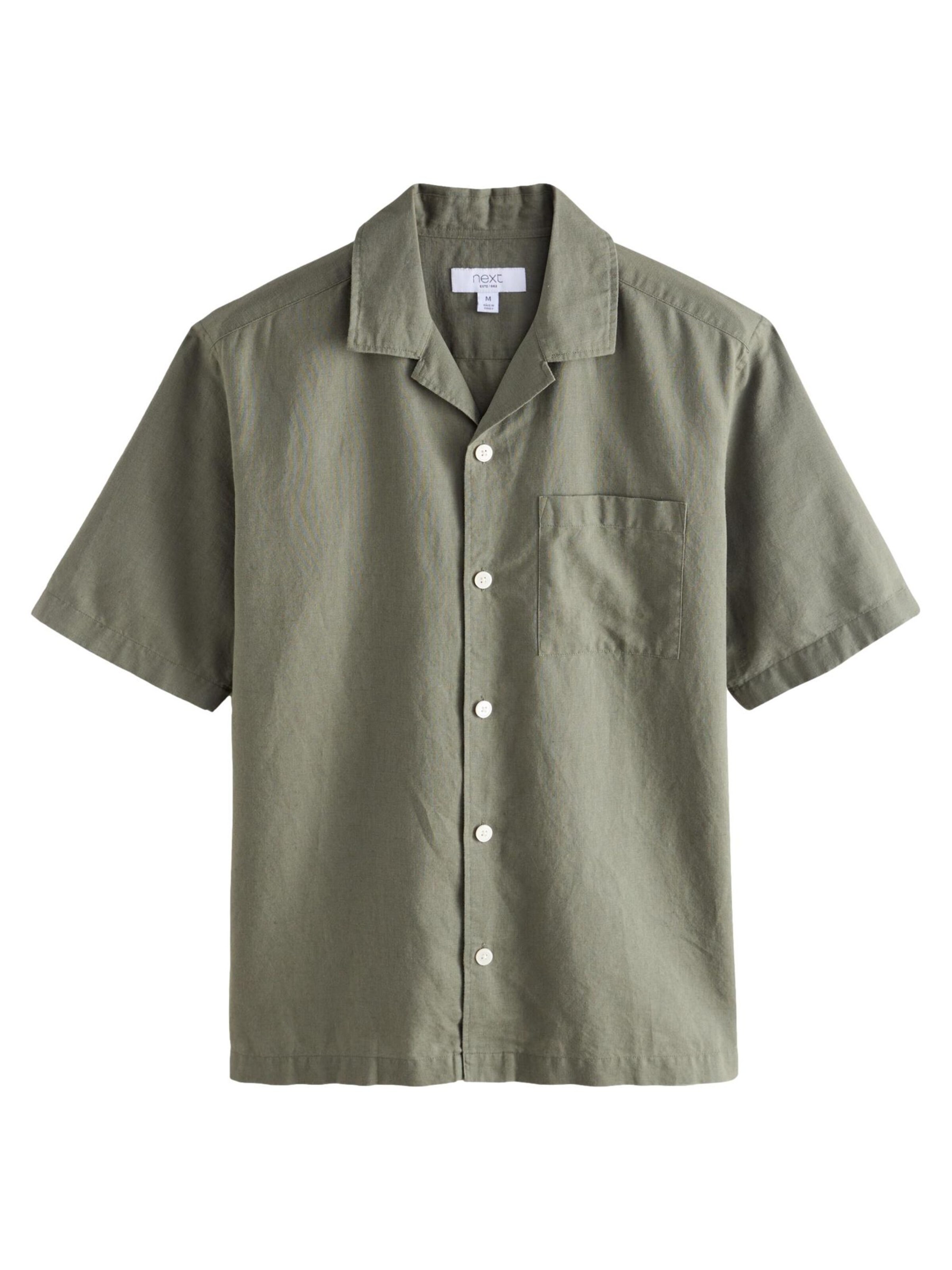 Next Comfort Fit Hemd in Grün: Vorderseite