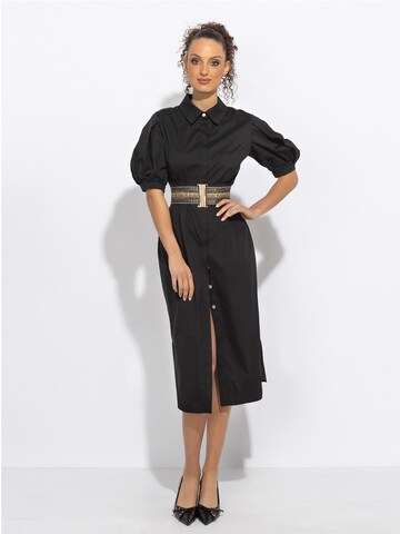 JIORO Blusenkleid 'ESSENTIALS' in Schwarz