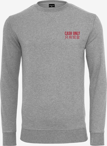 MT Men Sweatshirt 'Cash Only' in Grey: front