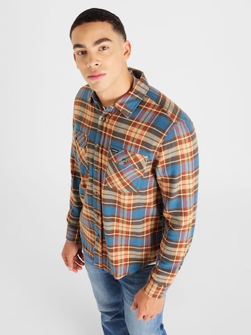 Brixton - Regular Fit Camisa 'BOWERY' em azul