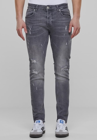 2Y Premium Skinny Jeans in Grey: front