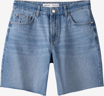 Bershka Regular Jeans in Blauw: voorkant