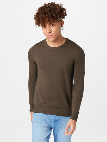 JACK & JONES Sweater 'Emil' in Brown: front