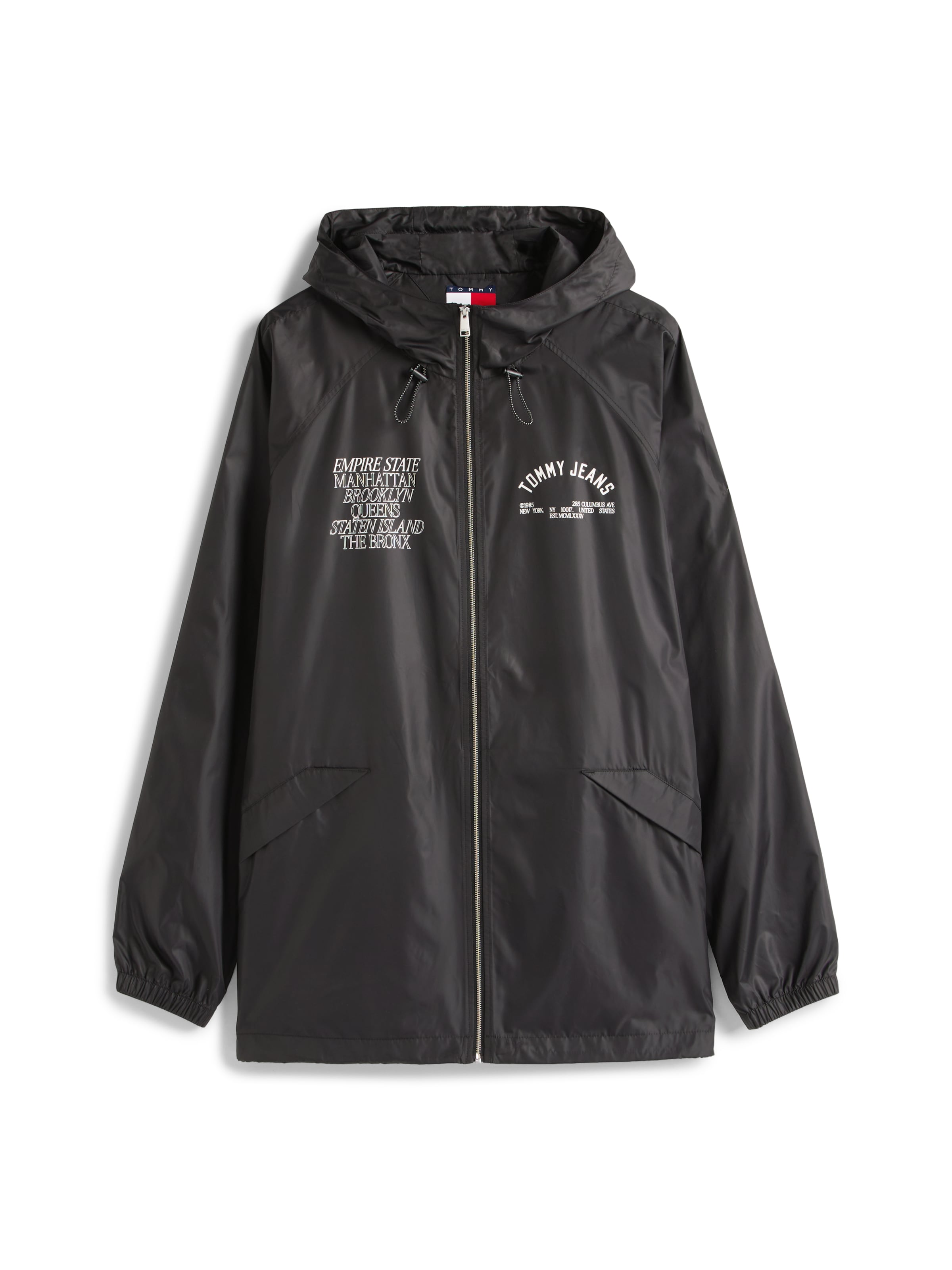 juoda Tommy Jeans Demisezoninė striukė: priekis