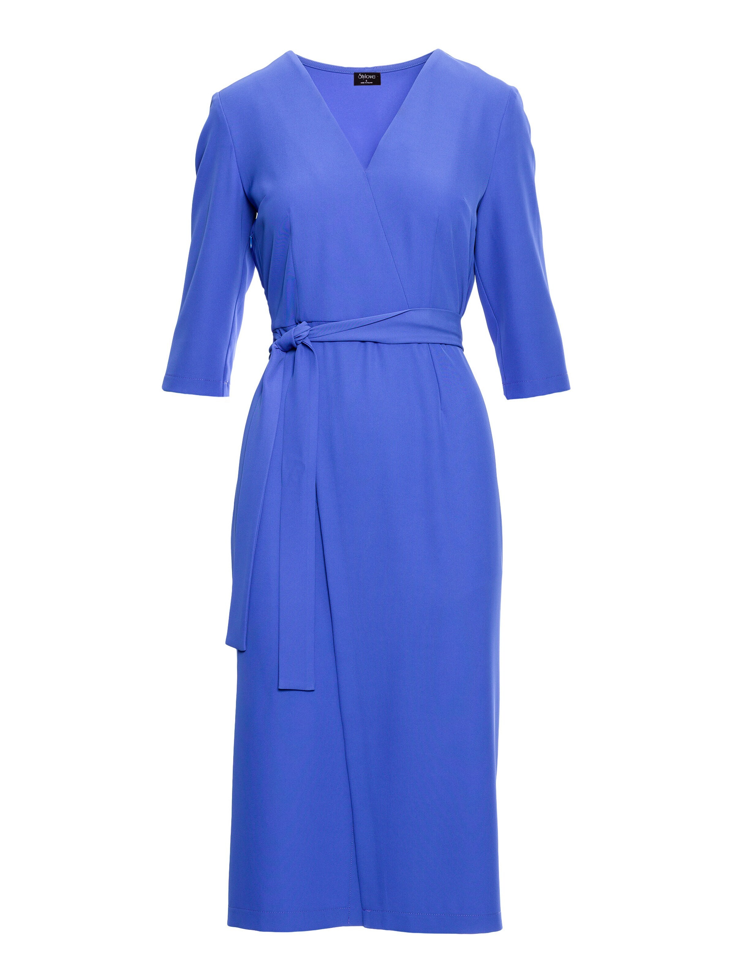 Rochie 'Sukienka z kopertowym motywem' de la Stylove pe albastru: față
