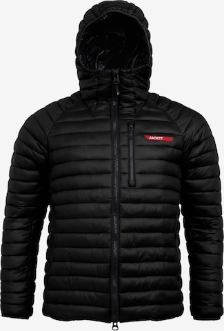 JACK1T Jacke ' SATEL1TE Kapuzen-Daunenjacke 2.0 ' in Schwarz: Vorderseite