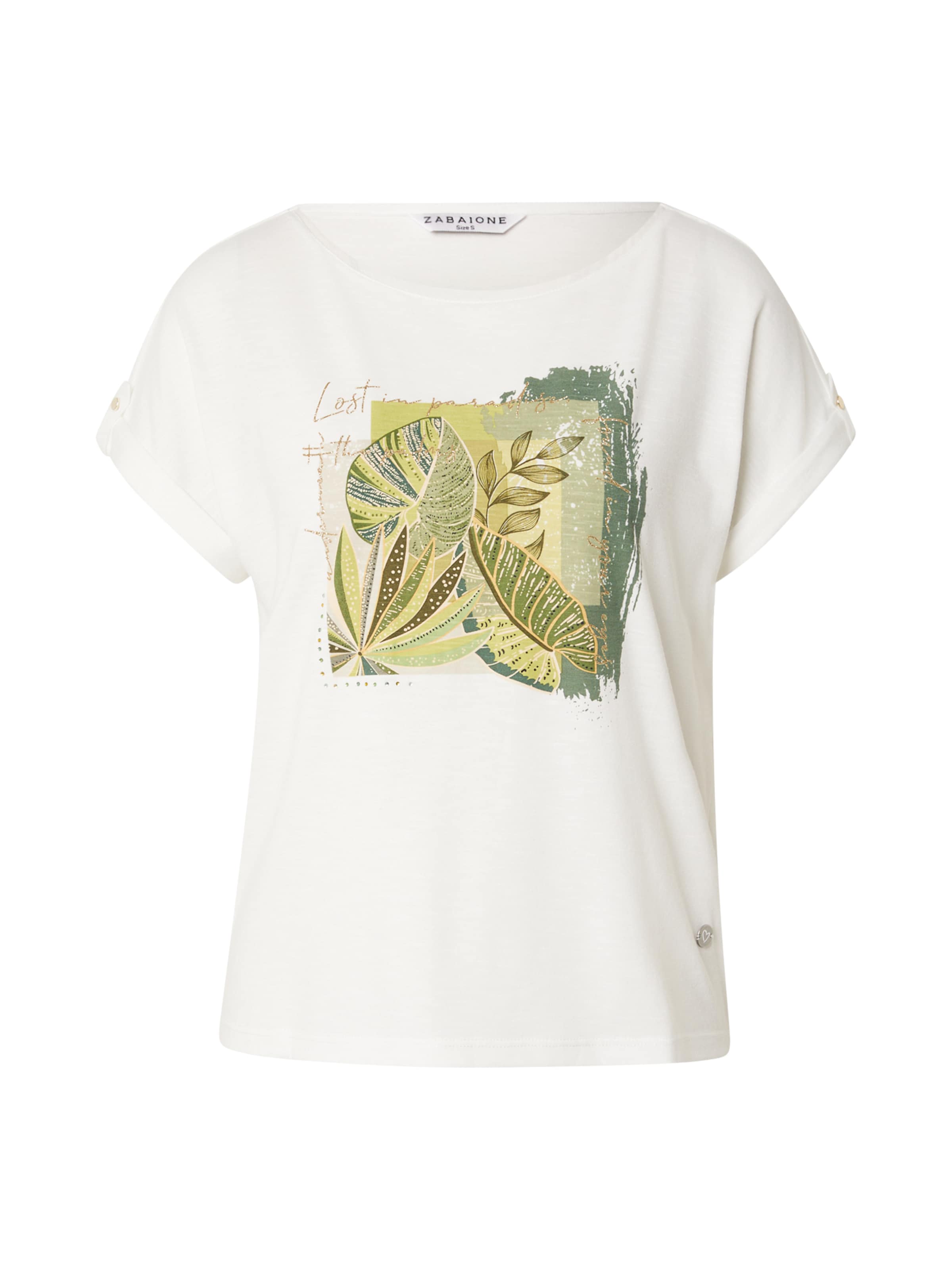 ZABAIONE - Camiseta 'Be44rnadette' en blanco: frente