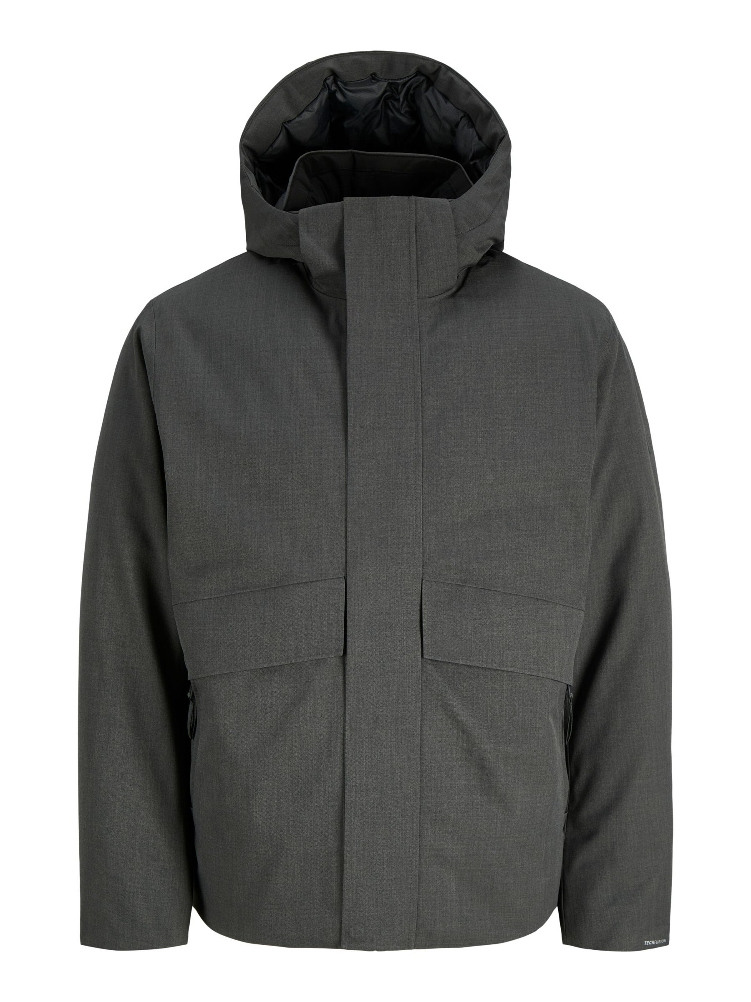 JACK & JONES Veste mi-saison en L en gris, Vue avec produit