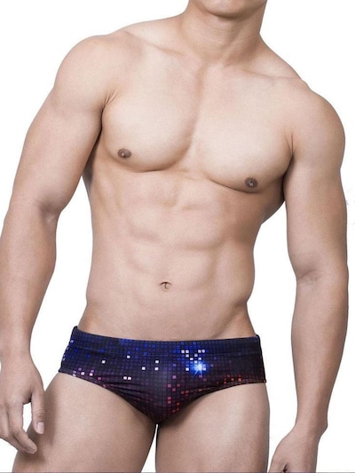 BIMONI Athletic Swim Trunks 'Badeslip Disco' in Mixed colors, Item view