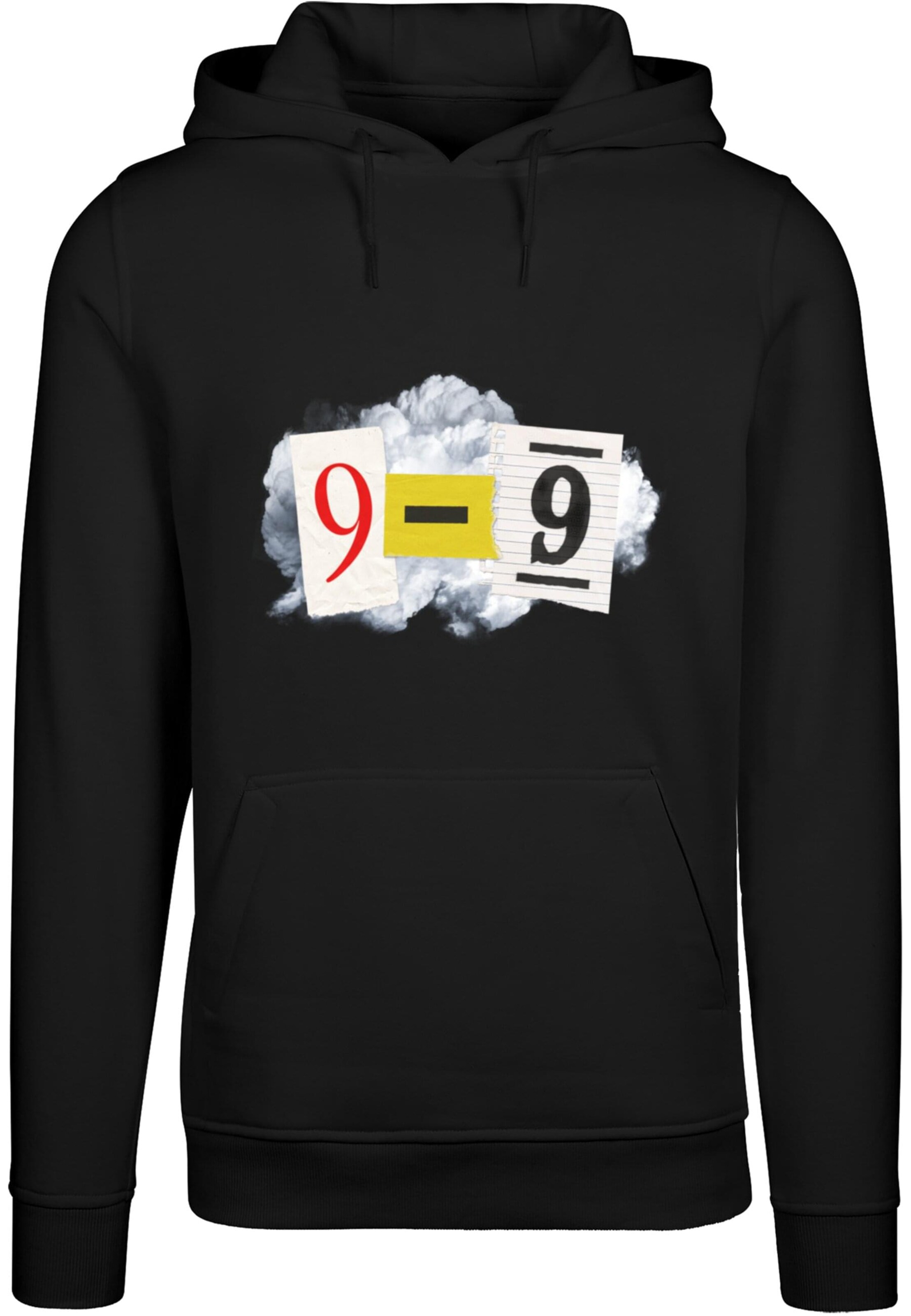Mister Tee - Sweatshirt 'Neun Bis Neun' em preto: frente