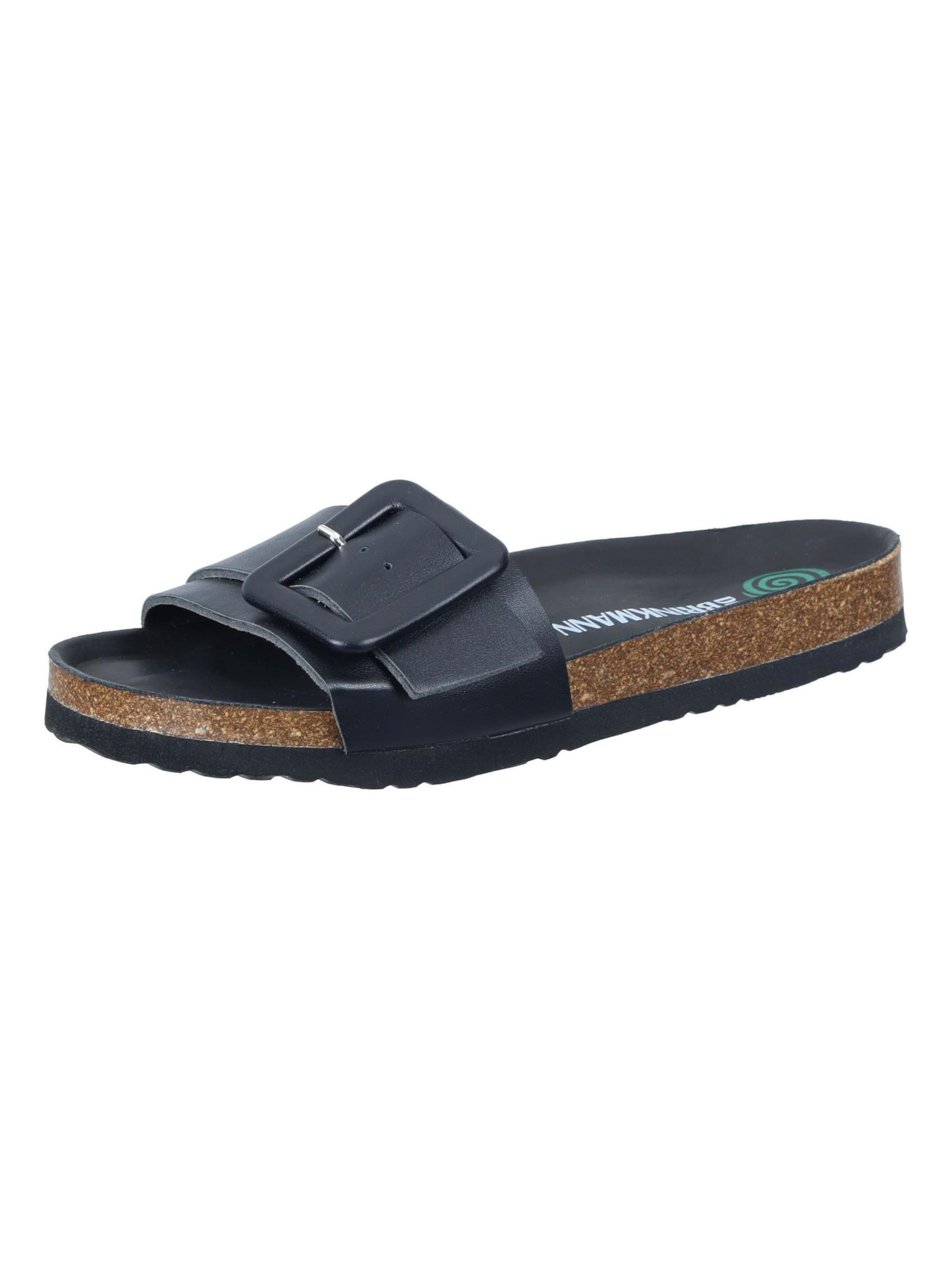 DR. BRINKMANN Mules 'NUENO' in Black: front