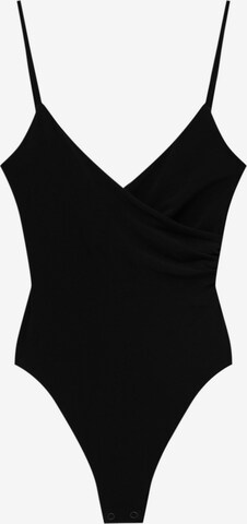 Pull&Bear Shirt bodysuit in Black: front