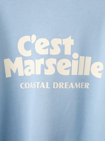 MANGO TEEN Sweatshirt 'COASTAL' i blå