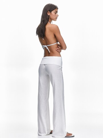 Pull&Bear Flared Pants in White