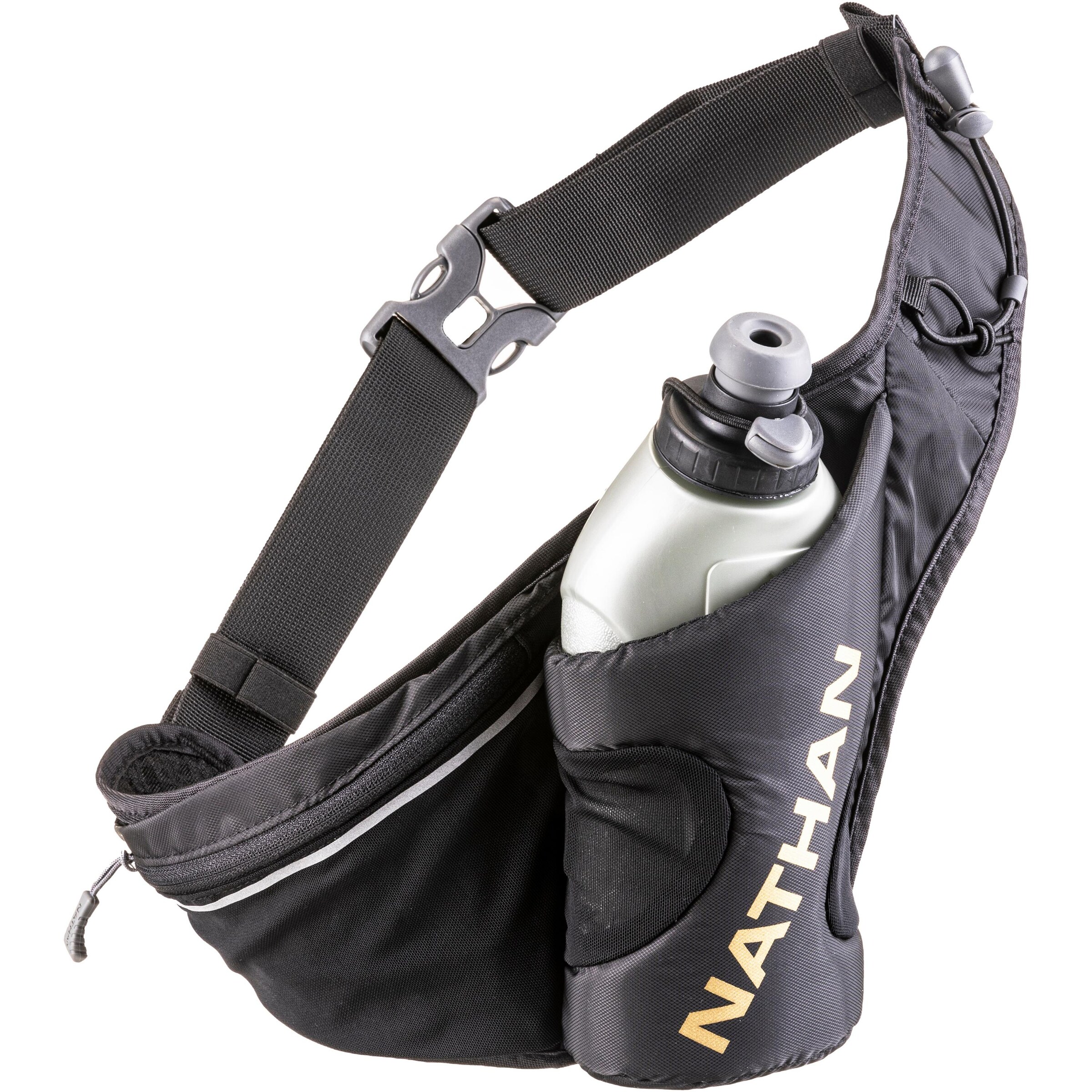 NATHAN Athletic Fanny Pack 'PEAK' in Black: front